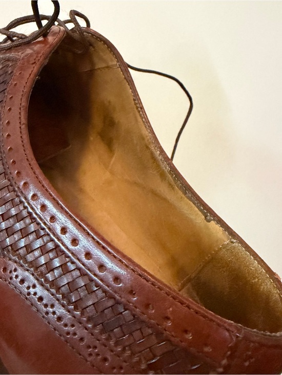 Cole Haan Handmade In Italy Oxford Shoes Brogues Men\'s Size 9-9.5 Leather main image 5